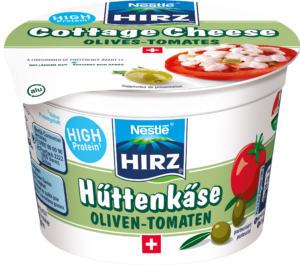 HIRZ Hüttenkäse Oliven-Tomaten 200g