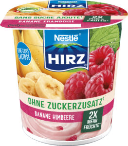 Joghurt ohne ZuckerzusatzBanane-Himbeere